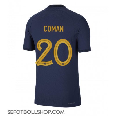 Billiga Frankrike Kingsley Coman #20 Hemma fotbollskläder VM 2022 Kortärmad